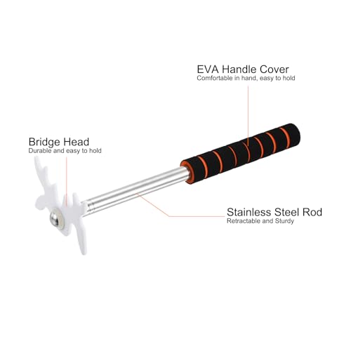 Pont rétractable pour queue de billard PATIKIL accessoire table de snooker blanc avec tête