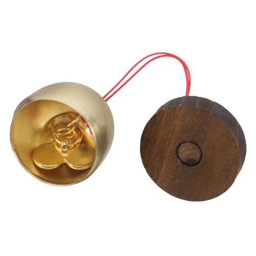 GOOHOCHY Antique Style Wooden Doorbell Hanging Chime Bell Vintage Door Chime Farmhouse Decor Dog Training Bell