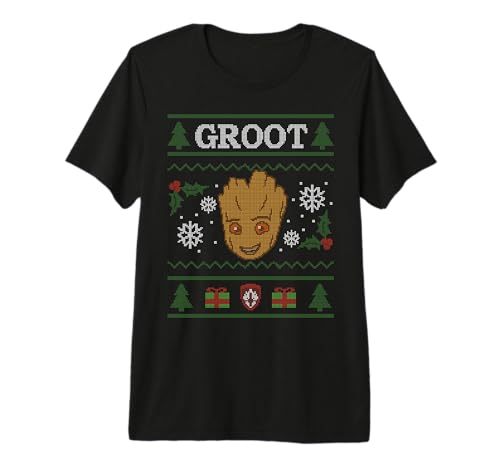 T-shirt Groot Les Gardiens de la Galaxie pour Noël style pull moche geek