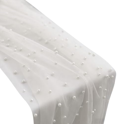 Chemin de table en tulle perlé pour sublimer votre buffet de fête - 2