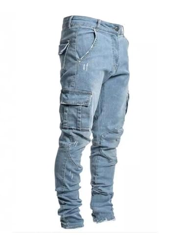 Mywinway Skinny Jeans for Men Spring Summer Ripped Stretchy Tapered Leg Slim Fit Distressed Fashion Biker Denim Pants2