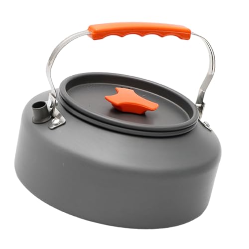 Tetera portátil de aluminio para campamentos, tés de café, senderismo, calderas de agua, camping, hervidor de agua caliente, tés