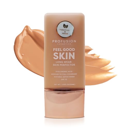 Profusion Cosmetics Lightweight Liquid Foundation for a Flawless and Elegant Radiance, Breathable Makeup for Improves Uneven Skin Tone, Cruelty-Free - Medium 330