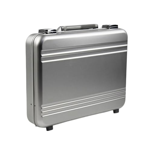 Maletín de aluminio con asa para viaje y transporte de herramientas o tabletas