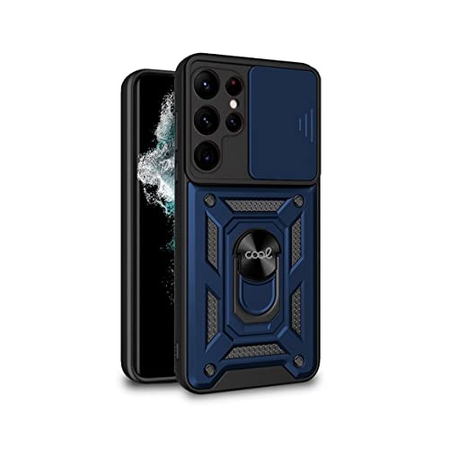 Custodia Cover Case Cool Per Samsung S908 Galaxy S22 Ultra Hard Ring Marino