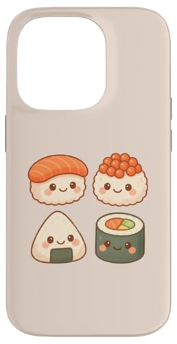 Kawaii Cute Sushi Roll Onigiri, amateur de cuisine japonaise Coque pour iPhone 14 Pro