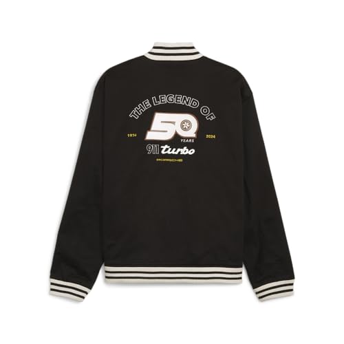 Puma Mens Porsche Legacy Statement Cotton Crew Neck Button Down Bomber Jacket Athletic Outerwear Casual - Black - Size M2