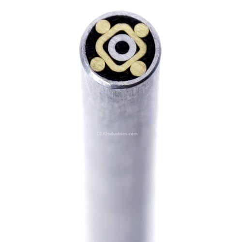 EZSMITH Mosaic Pin - (0.187 (3/16) Inch Diameter) - (628ABBA) - (Aluminum Outer Material)(Aluminum & Brass Inner Material) - Decorative Knife Handle Pins and Rods for Fixed Blade Knives by EZSMITH - Used condition - US$12.44