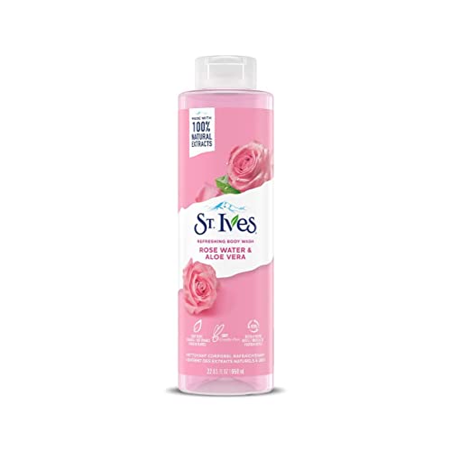 St. Ives Body Wash Variety Set Of 4, Sea Salt, Rose Water, Coconut Water, Pink Lemon And Mandarine, 22 Ounce Each #TOP3