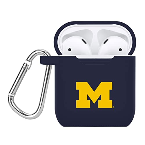 AFFINITY BANDS Michigan Wolverines Silicone Case Cover Compatible with Apple AirPods Gen 1 & 2 (Navy)