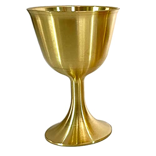 Cabilock Soporte Metálico Caliz Comunion Cáliz Latón De Agua De Metal Vasos Vintage Vino Cáliz Dorado De Whisky De Inoxidable De Agua De Metal Vasos Cáliz Caliz Religioso Plastico