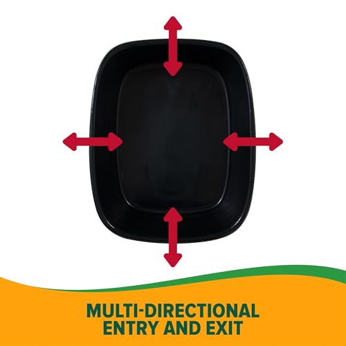 Arenero abierto para gato pequeño negro reciclado miniatura 4