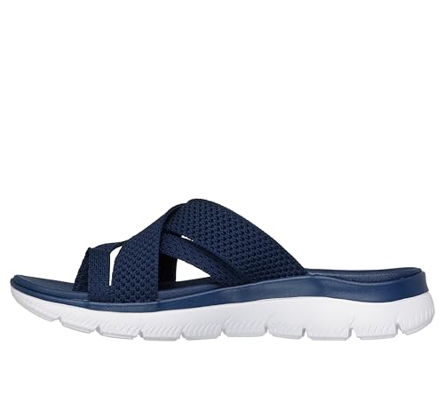 Skechers Skechers Women's SUMMITS - FANTASY WALK, Multi-Strap Toe Loop Thong, Navy, 7.5M