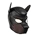 Novelty Animal Full Face Head Mask Puppy Hood, Adults Neoprene Dog Head Masks, Suit for Makeup Party, Halloween, Christmas Festivals Cosplay Costume(brown,XL)