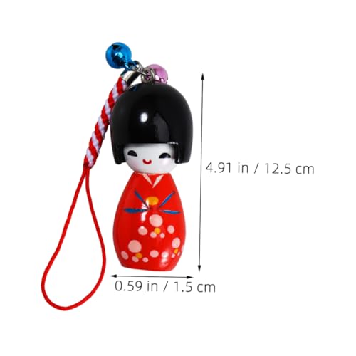 FONDOTIN 2pcs Japanese Traditional Kimono Dolls Keychains for Decor Home Car Style Ornament