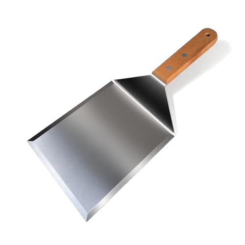 vriysei Smash Burger Spatula, Premium Large Meta Spatula - 6x5 inch Extra Wide Spatulas for Griddles...