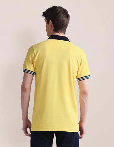 Image of U.S. Polo ASSN. Solid Slim Fit Polo T Shirts for Men - 100% Cotton, Half Sleeve Mens Tshirt