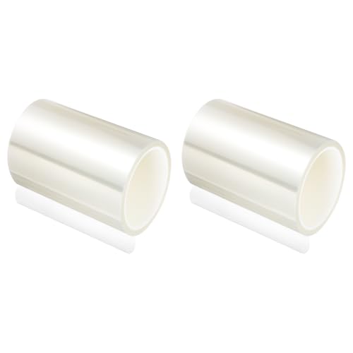 Image of uxcell Clear Heat Tape, 2 Rolls 120mmx33m 108ft High Temperature Heat Resistant Tape for Sublimation,Heat Vinyl Press,Heat Transfer, Circuit Board, No Residue