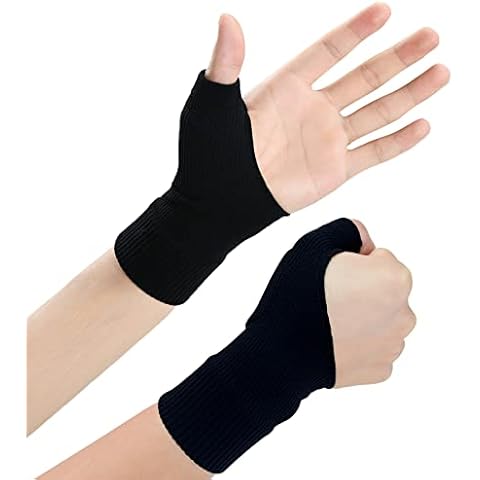 Wrist Thumb Support Compression Gloves (1 Pair), Breathable Wrist Brace Compression Sleeves with Soft Gel Pads for Tendonitis, Arthritis, Carpal Tunnel Splint for Relieve Hand Wrist Thumb Joint Pain Cover