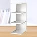 DimyFew Desk Bookshelf Display Stand 3 Tier Multifunction Space Saving Office Storage Rack Desktop Organizer for Office Home Desktop, White