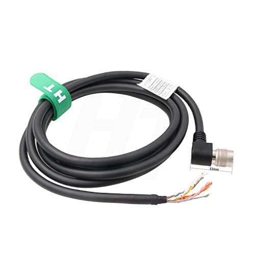 HangTon Right Angle Hirose 12 Pin Female to Flying Leads Cable for Sony DXC XC Basler Aviator Pilot Scout, Allied AVT GigE Camera (3) - Image 3