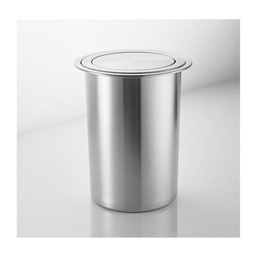 Poubelle dissimulée pour cuisine et bureau avec couvercle de goulotte à déchets en inox