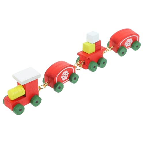 SUPVOX Mini Tren de Madera Decorativo para Casa de Muñecas Artesanal Seguro y Detallado para Decoración Navideña y Habitación Infantil