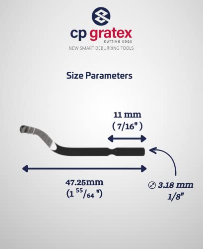Cp Grat.ex - Universal Deburring Cutter Blade Mc-10 Of 3.2 Mm Ø For Heavy Duty Deburring On Metal, Resin, 3D Printing Plastic, Pvc, Iron, Copper, Brass #TOP2