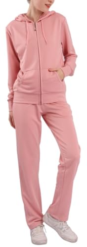 Image of LeeHanTon Womens Jogging Suits Sets Running Outfit Zipper Warm Up 2 Pieces Hoodie and Pant Tracksuit