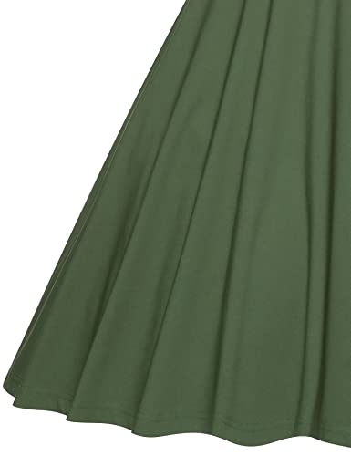 Image of GownTown Women's 1950s Vintage Dresses Short Sleeves Cocktail Stretchy Party Dresses with Pocket