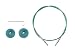 Options Interchangeable Circular Knitting Needle Cables - Green Cables (40", Green)