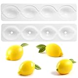 SUPVOX Zitronenförmige Silikon Backform 3d Mousse Kuchenform Lebensmittelecht Antihaftbeschichtet für Fondant Dessert Selbstgemacht Küche