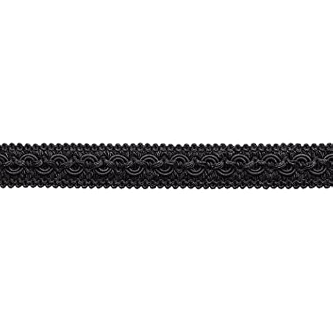 Vintage 2,5 cm breit schwarze Gimpe Borte Stil # 0100SG Farbe Cover