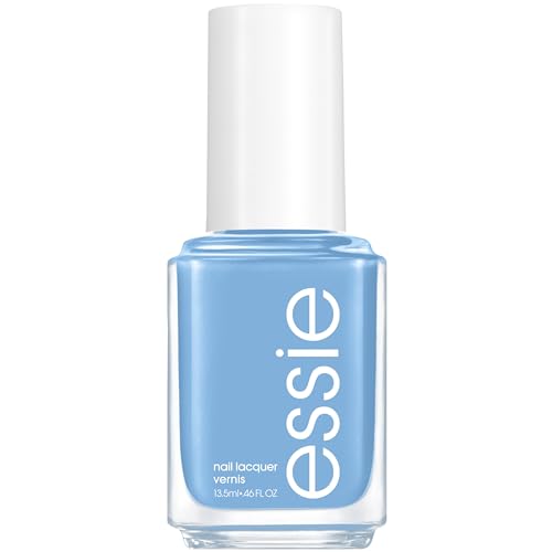essie salon-quality nail polish, vegan, blue, cream, tu-lips touc...