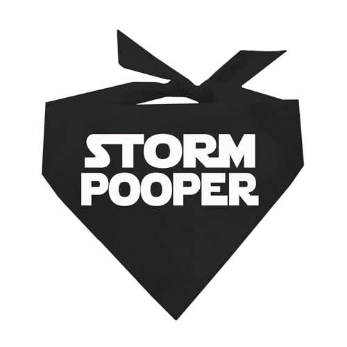Storm Pooper Funny Dog Bandana (Black, OS 190)