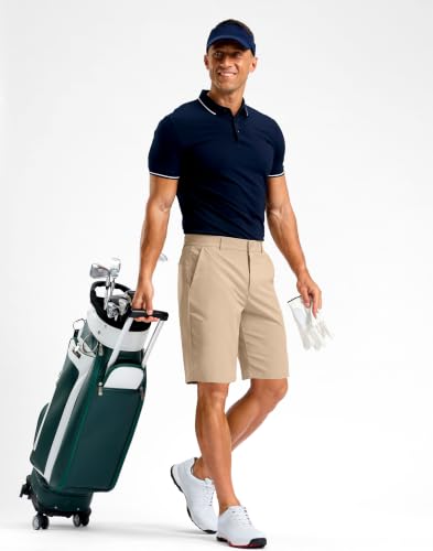 Image of Soothfeel Men's Casual Shorts 5 /7 /9 Inch Golf Dress Shorts for Men Flat Front Work Lightweight Quick Dry with 4 Pockets