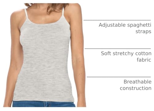 Image of Natural Uniforms Women's Camisole Tank Top-Breathable Cotton Stretch