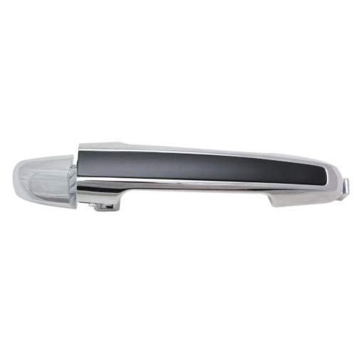 Exterior Rear Door Handle for Hyundai Sonata 06-10 Right or Left Side Chrome W/Black Insert
