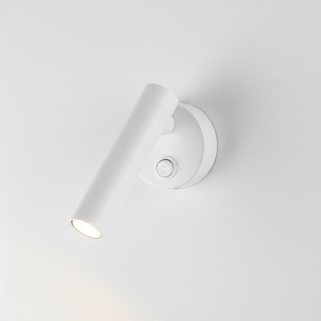 Applique LED da Lettura 2W Orientabile 350° con Interruttore Integrato – Luce Naturale 4000K, Braccio Regolabile 90°, Lampada da Parete Moderna per Camera da Letto, Hotel, Studio (Nero)