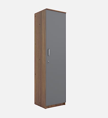 Image of COUCH CULTURE Adona Engineered Wood Wardrobe Almirah for Clothes with 1 Door | Storage Organizer | Storage Cabinet for Kitchen | Multipurpose Almirah for Bedroom, Living Room | 1 Year Warranty - Grey