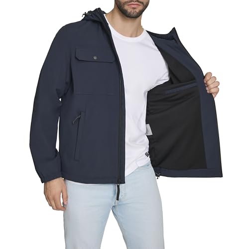 Image of Levi's Men's Hooded Waterproof Arctic Cloth Rain Jacket