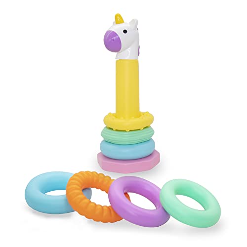 Fun Time 12-Inch Unicorn Stacking Ring Sensory Toy，Stacks Of Circles Stem Learning Toy，12+ Month Olds Educational Toy， Improve Hand-Eye Coordination And Shape Recognition #TOP2
