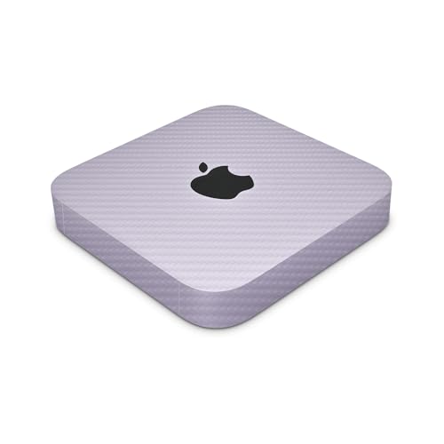 Image of Carbon Fiber Skin Compatible with Apple Mac Mini M2 Pro (2023) - Solid Lilac - Premium 3M Vinyl Protective Wrap Decal Cover - Easy to Apply | Crafted in The USA by MightySkins
