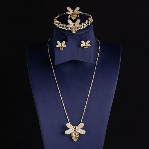Collier pendentif en diamant et bague zircon style exquis