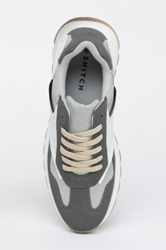 Image of SNITCH Men Casual Shoes | Synthetic Suede Upper & EVA Insole | Solid Pattern with Perforated Detailing | Lace-Up Closure for Customizable Fit | Lightweight Design for Walking & Semi-Formal Occasions