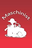  Maschinist: Notizbuch liniertes Tagebuch mit 120 Seiten für Feuerwehr  6x9 Zoll  Tagebuch, Notizbuch, Schulheft uvm.