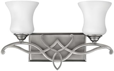 Hinkley Brooke Transitional Two Light Bathroom Vanity Fixture, Antique Nickel