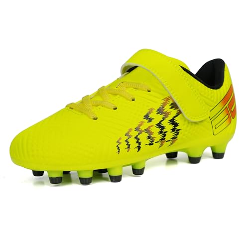 brooman Kids Firm Ground Soccer Cleats Boys Girls Football Shoes
