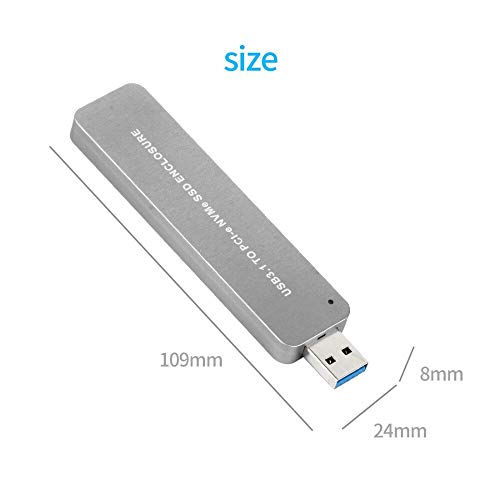 Caja para SSD NVME M.2 USB3.1 a PCI-E Tipo A y C miniatura 3