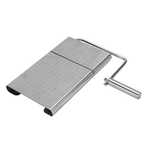 Topiky Cortador de Queso de Acero Inoxidable con Báscula de 6 Cables de Repuesto, Bloque Cortador de Queso para Bloque de, de de Metal, Tabla de Cortar, Utensilios de Cocina, Set de Regalo para